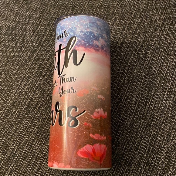 Faith Over Fear 20oz. Tumbler NWT Handmade - Picture 2 of 7